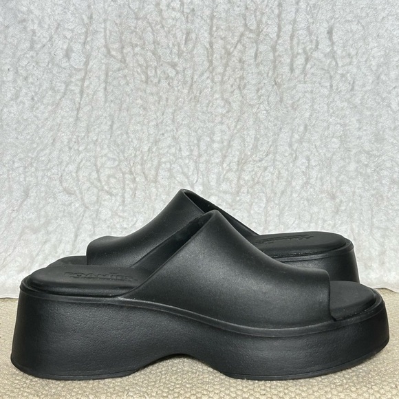 Skechers Foamies Rave Womens Black Slip On Platform Open-toe Slide Sandals SZ 7 - Picture 6 of 11